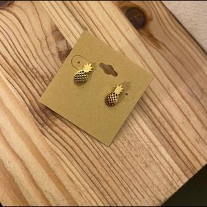 Gold Pineapple Earrings